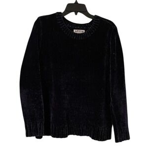 Orvis‎ Women's Classic Collection Navy Chenille Crewneck Sweater Size L
